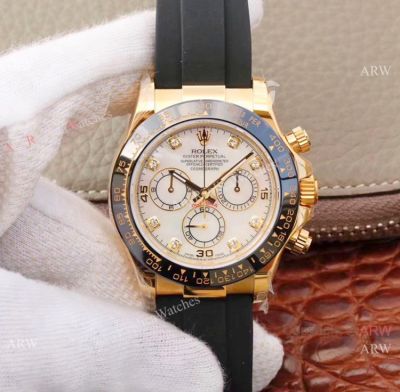 1:1 Best Clone Rolex Daytona Cosmograph 4130 JH Factory Watch-Black Ceramic MOP Dial